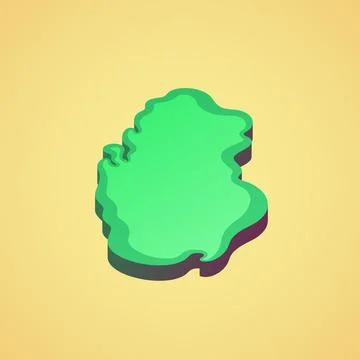 Qatar - stylized 3D map Stock Illustration