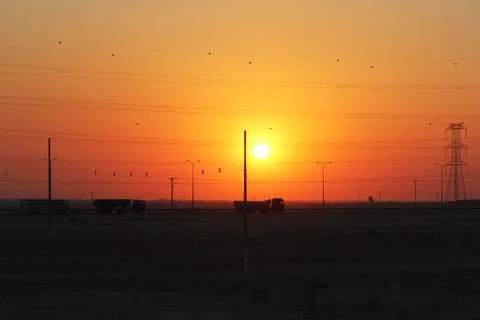 Qatar Sunset Stock Photos
