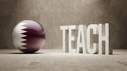 Qatar. Teach Concept. Stock Illustration