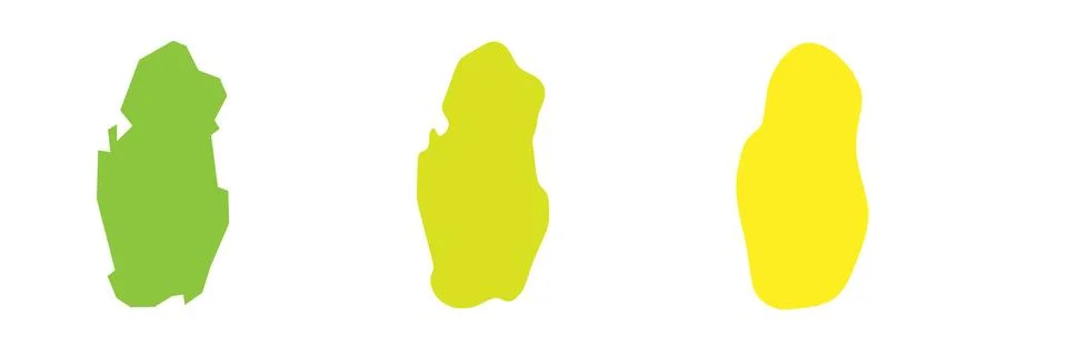 Qatar vector country map in three levels of smoothness Stock Illustration