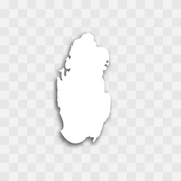 Qatar vector map silhouette Stock Illustration
