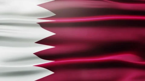 Qatar waving Flag Animation (Looping) Stock Footage 220240615