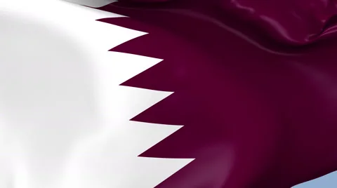 Qatar Waving Flag Background Loop Stock Footage 64232968