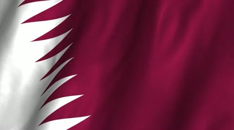 Qatar Waving Flag Stock Footage 12357203