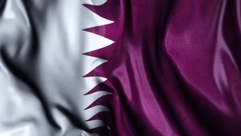 Qatar WAVING FLAG LOOP Stock Footage 321019396