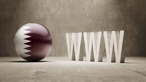 Qatar. WWW Concept. Stock Illustration