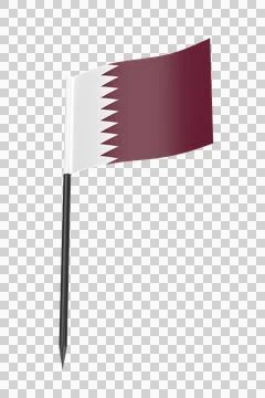 Qatari flag toothpick Stock Illustration