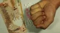 Qatari Riyal QAR, Counting Drugs and Money, Health Care, Colorful Pills HD Footage