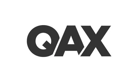 QAX logo design template with strong and modern bold text. Initial based ve.. Stock Illustration