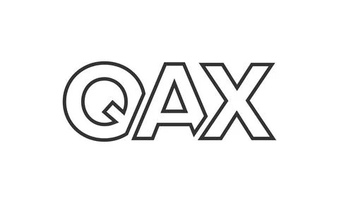 QAX logo design template with strong and modern bold text. Initial based ve.. Stock Illustration