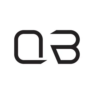 Qb initial letter vector logo icon Stock Illustration