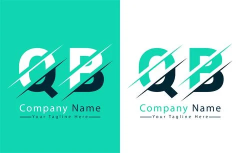 QB Letter Logo Vector Design Concept Elements Stock Illustration