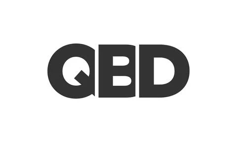 QBD logo design template with strong and modern bold text. Initial based ve.. 스톡 일러스트