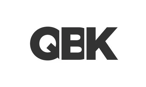 QBK logo design template with strong and modern bold text. Initial based ve.. Illustrazione stock
