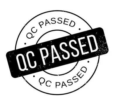 Qc Passed rubber stamp Stock Illustration