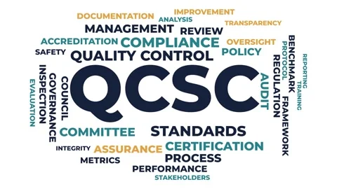 QCSC Quality Control Standards Word Cloud Animation Stock Footage 346718628