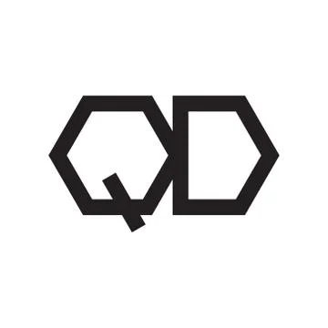 Qd initial letter vector logo icon Stock Illustration