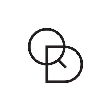 Qd initial letter vector logo icon Illustrazione stock