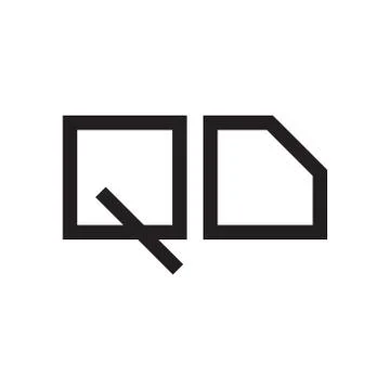 Qd initial letter vector logo icon Stock-Illustration