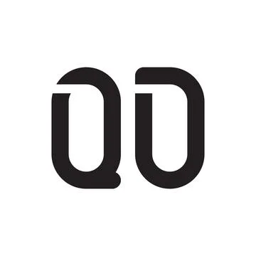 Qd initial letter vector logo icon Stock Illustration
