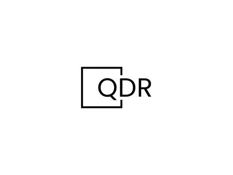 QDR letter initial logo design vector illustration Illustrazione stock