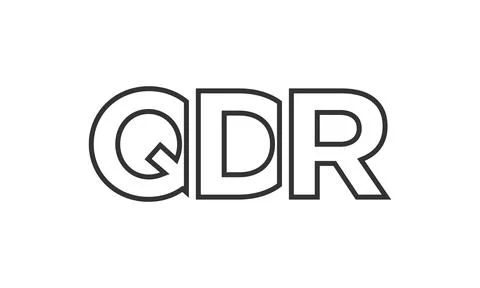 QDR logo design template with strong and modern bold text. Initial based ve.. Illustrazione stock