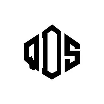 QDS letter logo design with polygon shape. QDS polygon and cube shape logo .. Stock Illustration