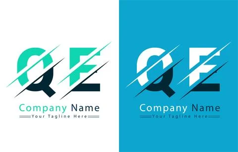 QE Letter Logo Vector Design Template Elements Illustrazione stock