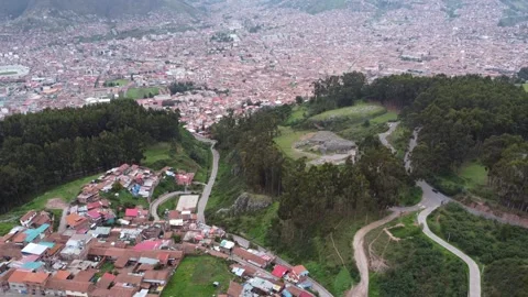 Q'enqo archaeological complex near cusco city center Stock Footage 337807482