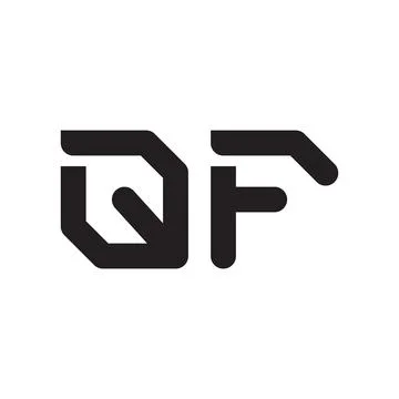 Qf initial letter vector logo icon Stock Illustration