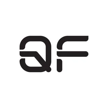 Qf initial letter vector logo icon Stock Illustration