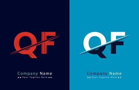 QF Letter logo design vector template. Stock Illustration