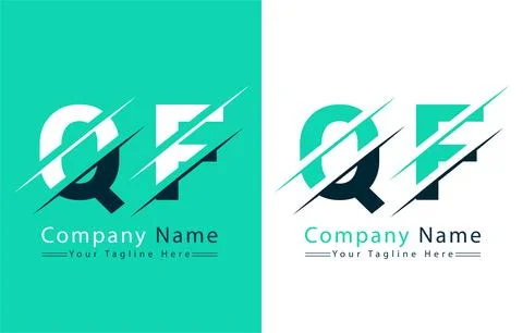 QF Letter Logo Vector Design Concept Elements 库存插图