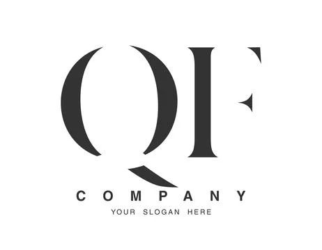 QF logo design. Initial letter q and f serif font style. Creative classic c.. Illustrazione stock
