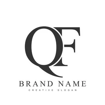 QF trendy logotype template. Initial letter q and f classic font style. Cre.. Stock Illustration