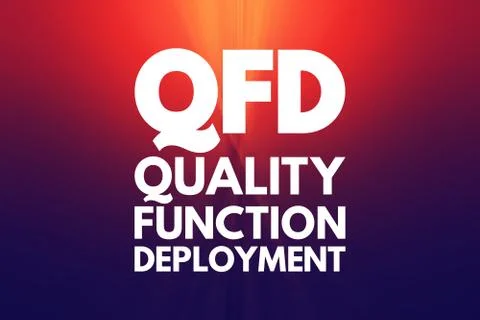 QFD - Quality Function Deployment acronym, business concept background Stock Illustration