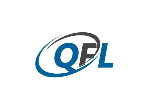 QFL letter creative modern elegant swoosh logo design Stock Illustration