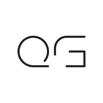 Qg initial letter vector logo icon Stock Illustration