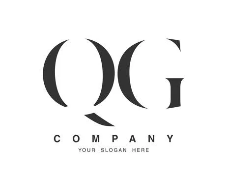 QG logo design. Initial letter q and g serif font style. Creative classic c.. Stock Illustration