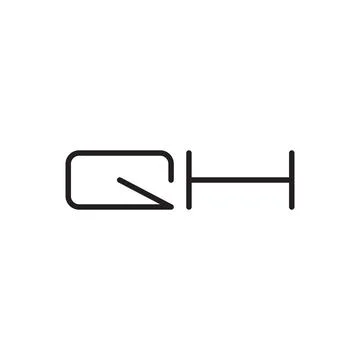 Qh initial letter vector logo icon Stock Illustration