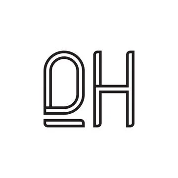 Qh initial letter vector logo icon Illustrazione stock