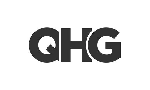 QHG logo design template with strong and modern bold text. Initial based ve.. Stockillustratie