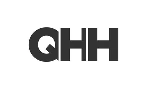 QHH logo design template with strong and modern bold text. Initial based ve.. Stock Illustration