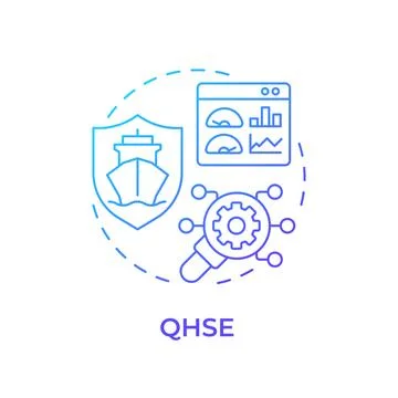 QHSE blue gradient concept icon Stock-Illustration