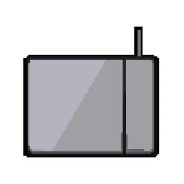 Qi charging mouse pad wireless pixel art vector illustration Stock Illustration