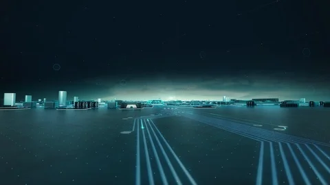 Qi with digital technology hitech concept Stock Footage 129273442