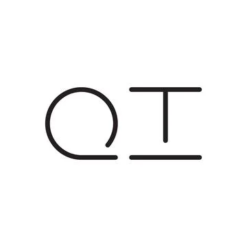 Qi initial letter vector logo icon Stock Illustration