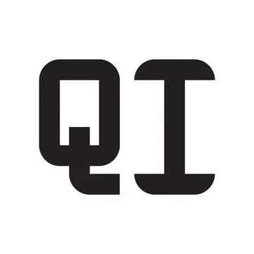 Qi initial letter vector logo icon Stock Illustration