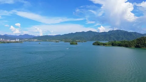 Qiandao lake in summer Stock Footage 342370846