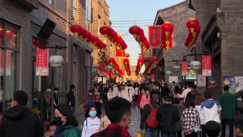 Qianmen in Beijing festivals Stock Footage